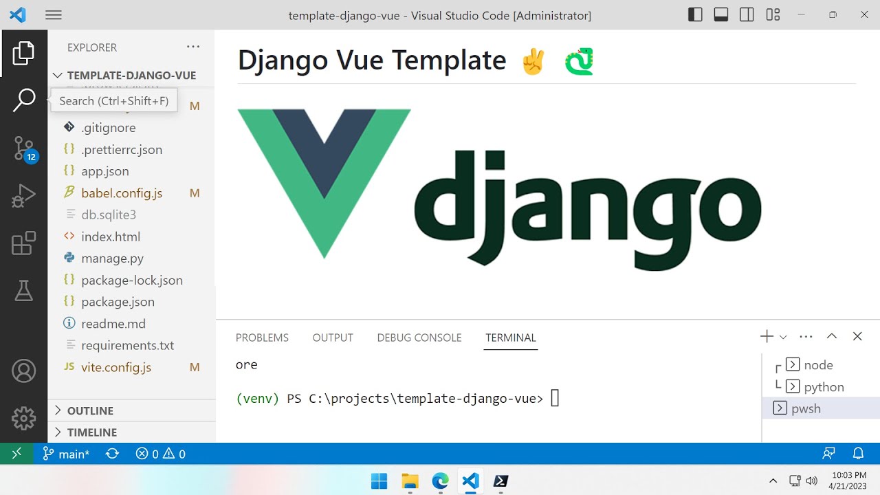 Django Vue Template Demo