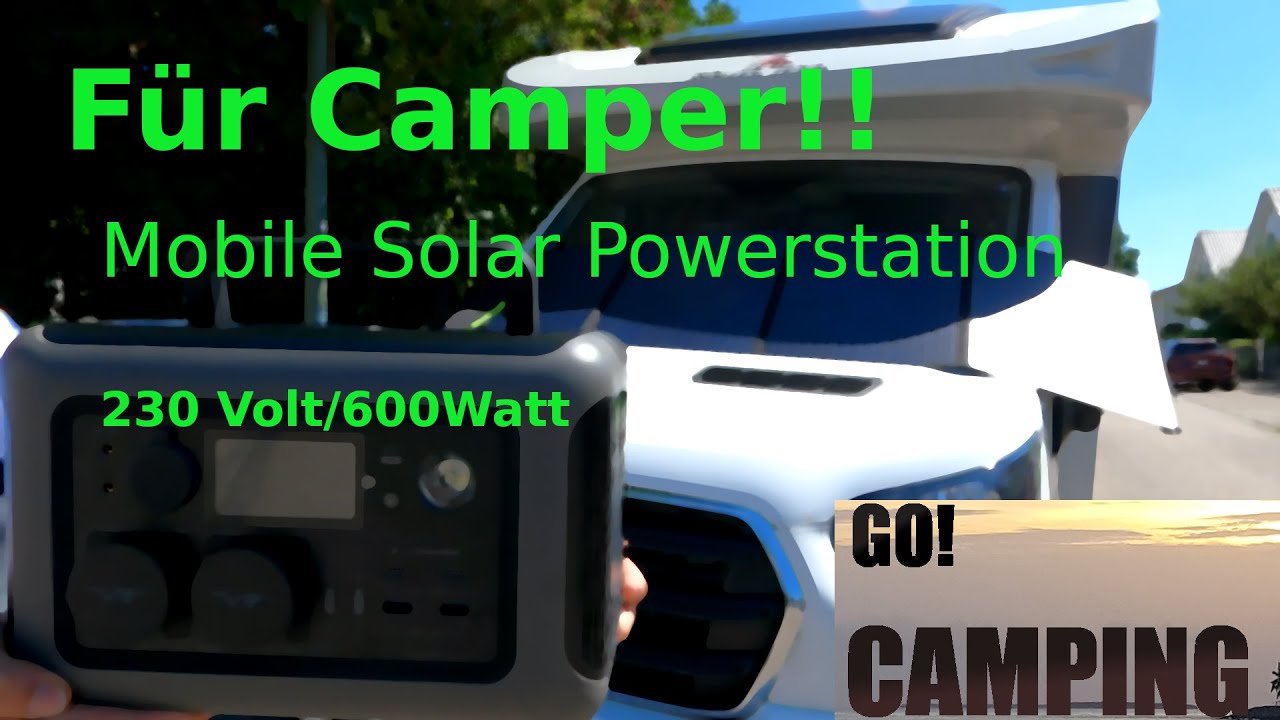 Perfekt für Camper!! Mobile Powerstation 230 Volt/600 Watt!! 200 Watt Solar!!