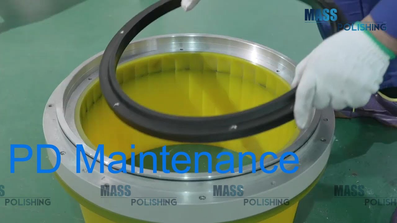 Centrifugal Disc Finishing Machine Maintenance PD Series VA Series PU Rings Repair and Replace