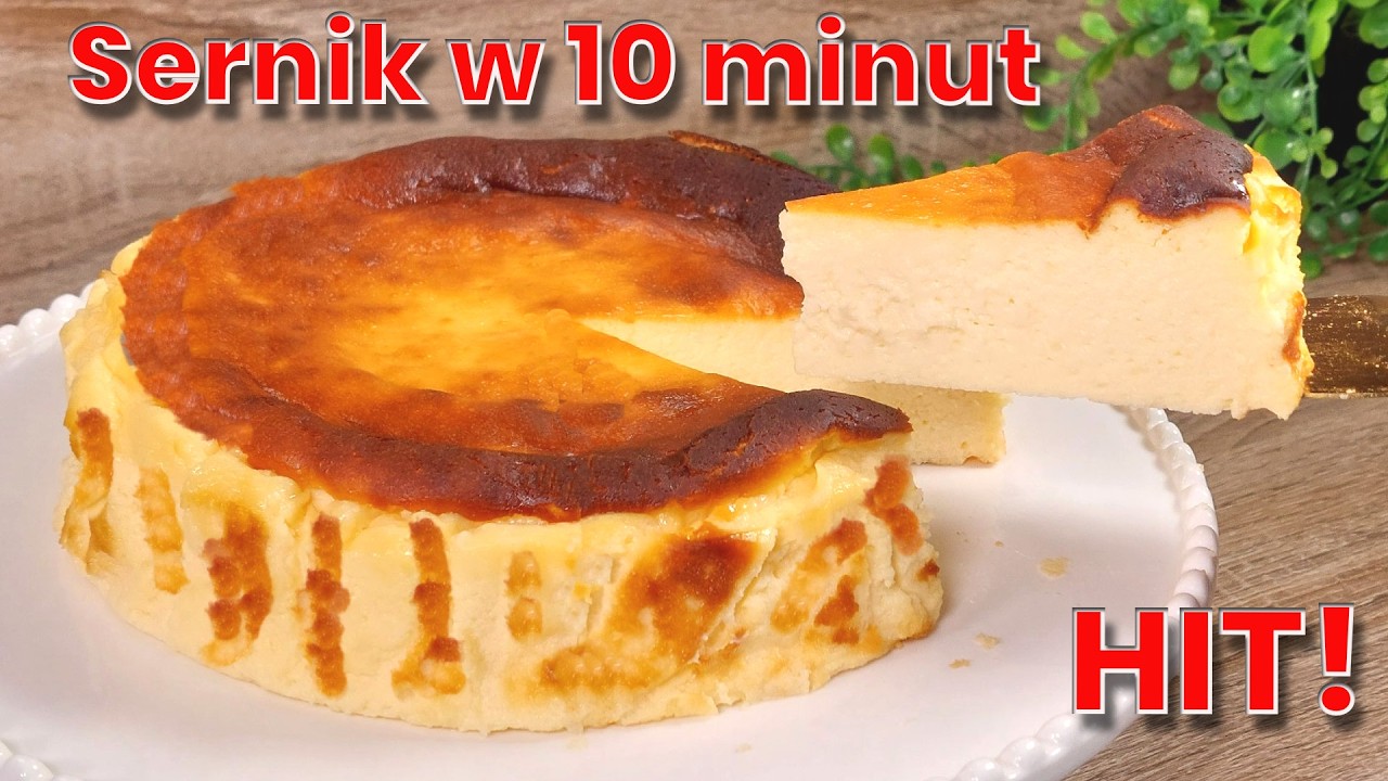 Tylko 10 minut 5 składników - przepis na sernik baskijski👌 Po prostu pycha