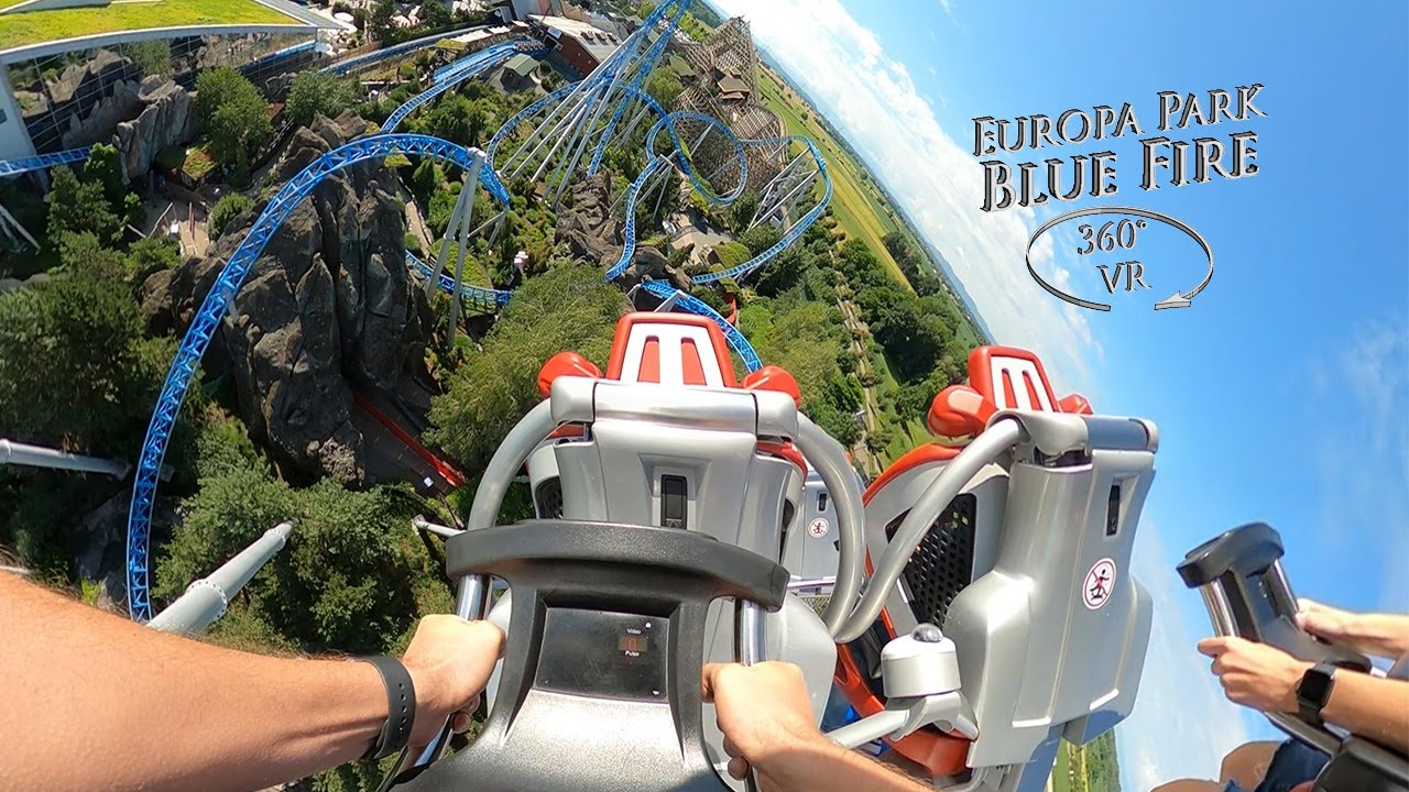 Europa Park Blue Fire (Coaster) 360° VR POV Onride