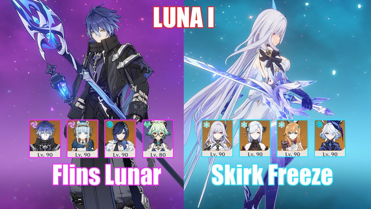 C0 Flins Lunar & C0 Skirk Freeze | Luna I | Genshin Impact