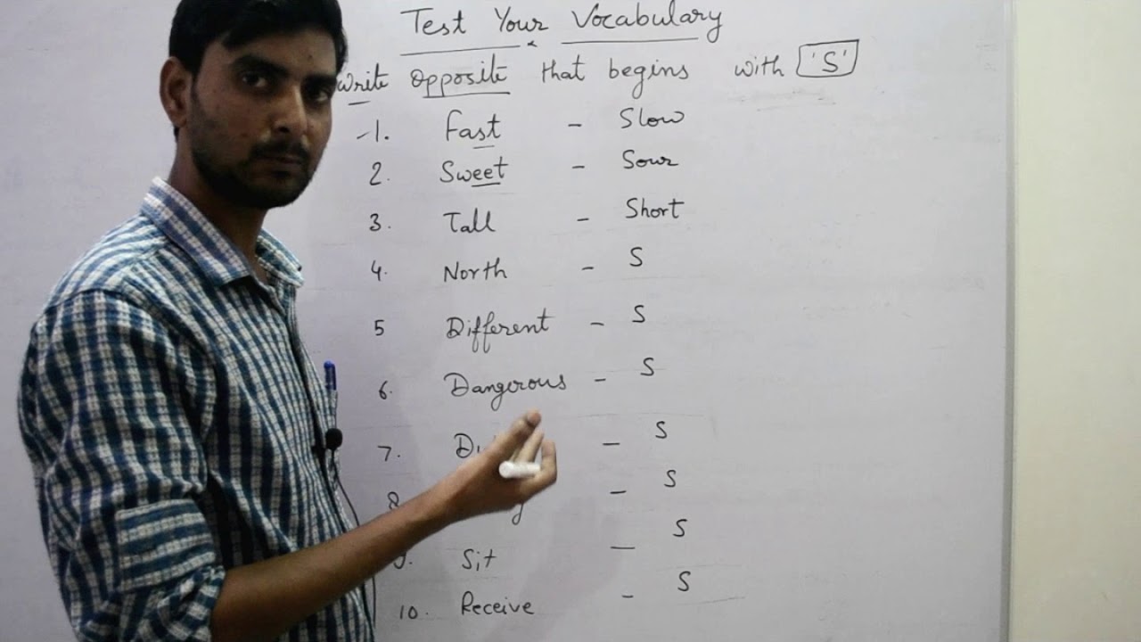 Antonyms Begin With 'S' | Improve Your Vocabulary |