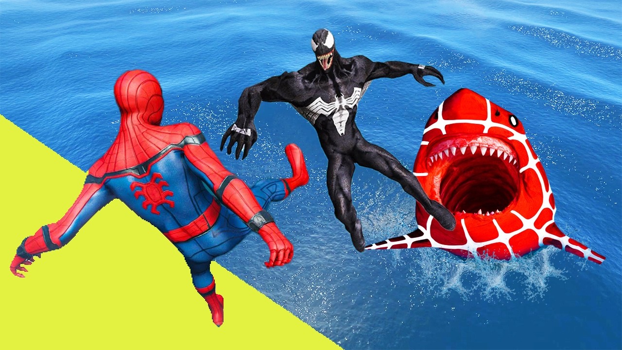 GTA 5 Spider Man Vs Venom | Ragdolls Compilation Ep 9 - RagdollSplash