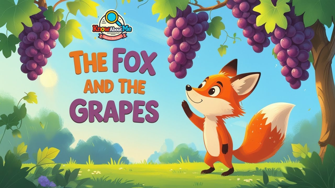 The Fox and the Grapes | A Short Moral Story for Kids | #knowaboutme #storiesforkids