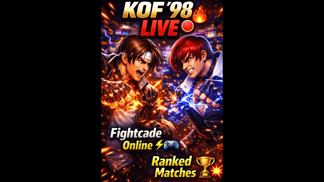 KOF ’98 LIVE 🔴 | Fightcade Online Ranked Matches ⚡ Classic Arcade Esports
