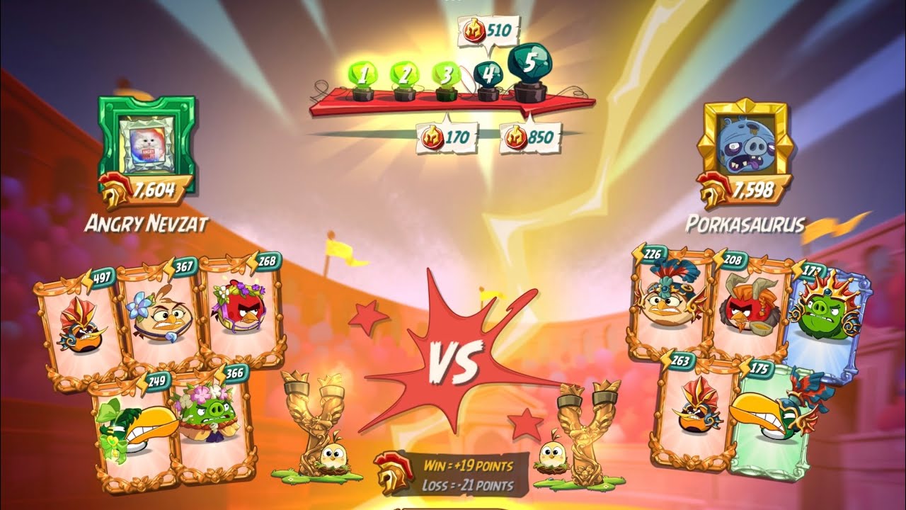 Arena Master League - Battles for the Daily Streak - Angry Birds 2