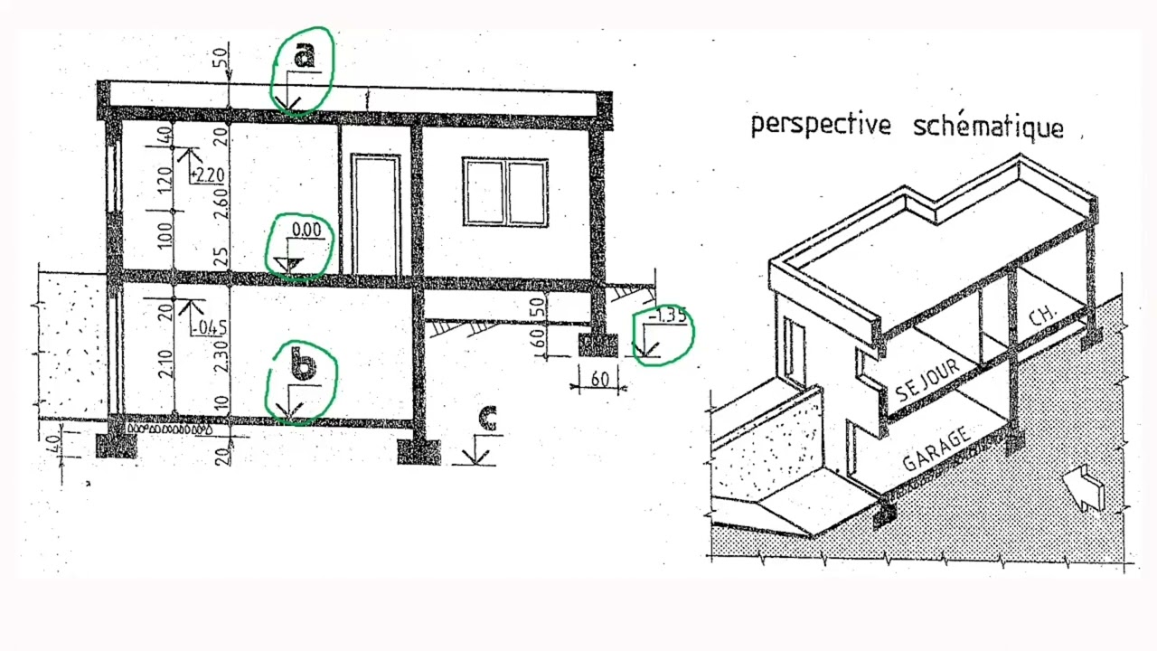 Dessin technique/Architecture- (Partie 4/8)- Cotation des coupes verticales