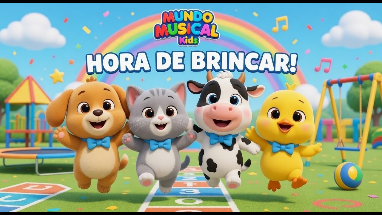 Hora de Brincar 🎉 | Música Infantil Animada para Pular e Dançar | MUNDO MUSICAL Kids