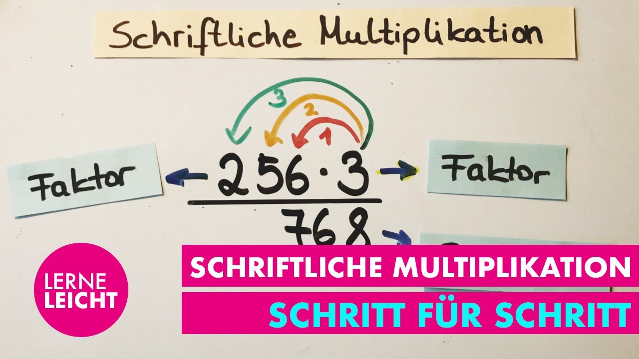 Schriftliche Multiplikation - einfach erklärt - Mathematik Grundschule