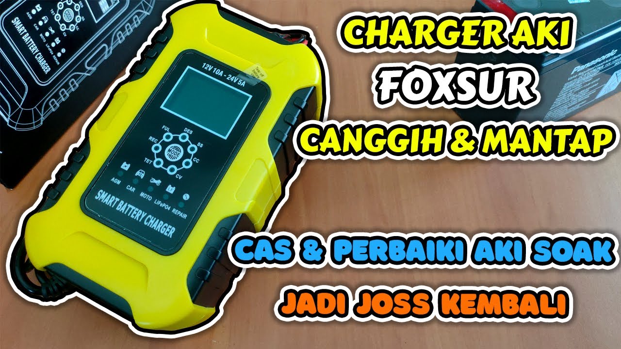 Review Dan Tes Charger Aki Mantap Merk Foxsur Yang Bisa Charge Dan Perbaiki Aki