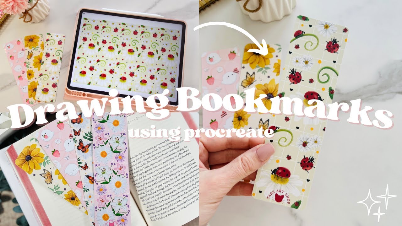 Drawing Bookmark 🐞✏️ how I design bookmarks using procreate