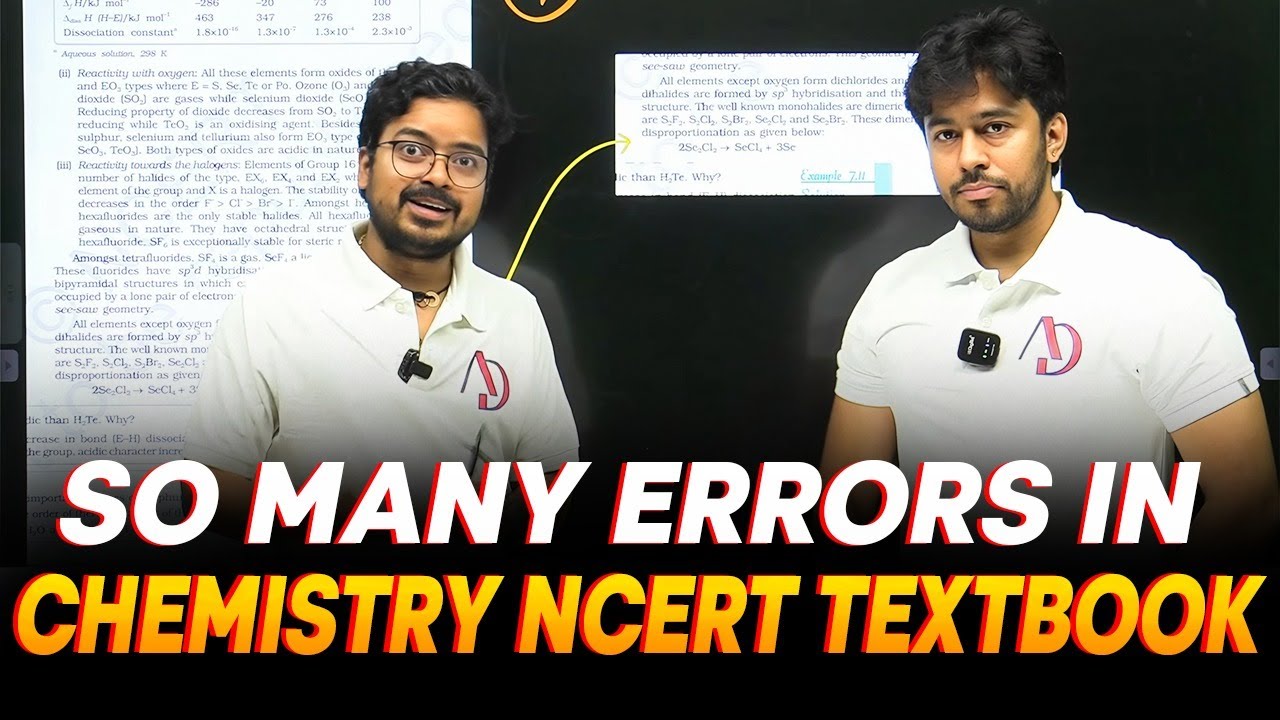 Chemistry BLUNDERS In NCERT Textbook | Watch This Before It Too Late | NEET