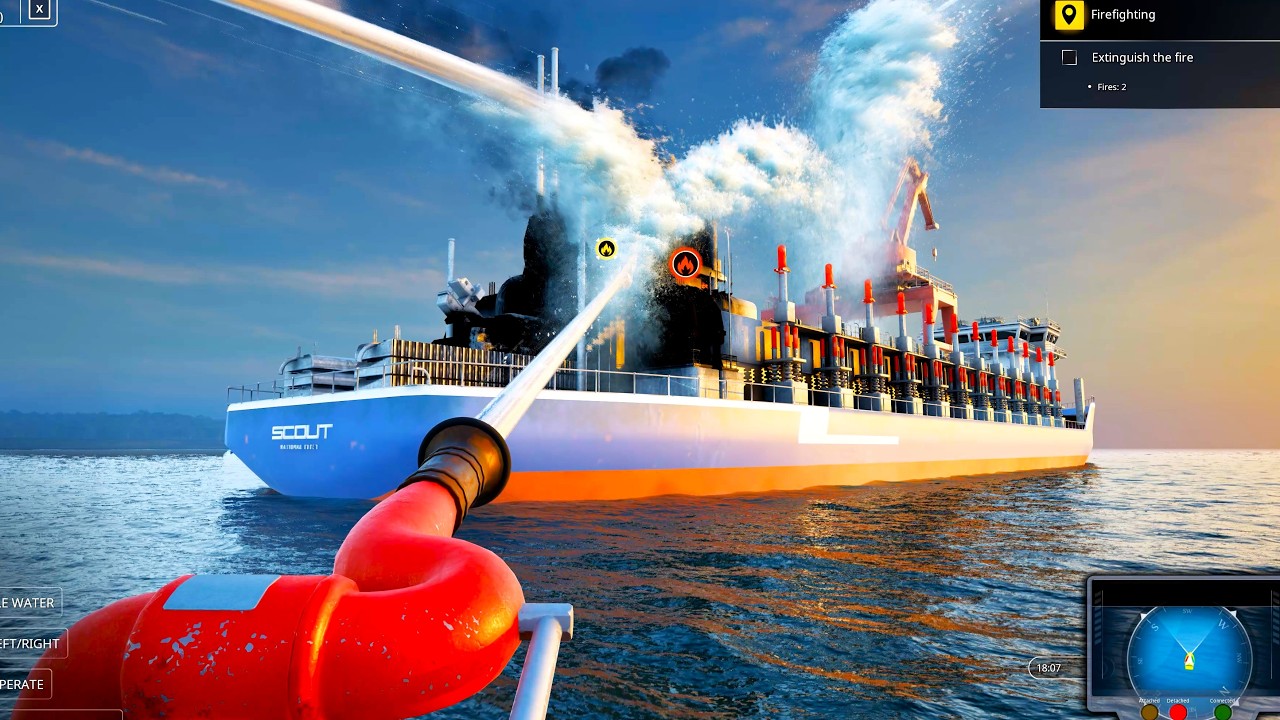 Seafarer: The Ship Sim - Firefighting First Look! 4K