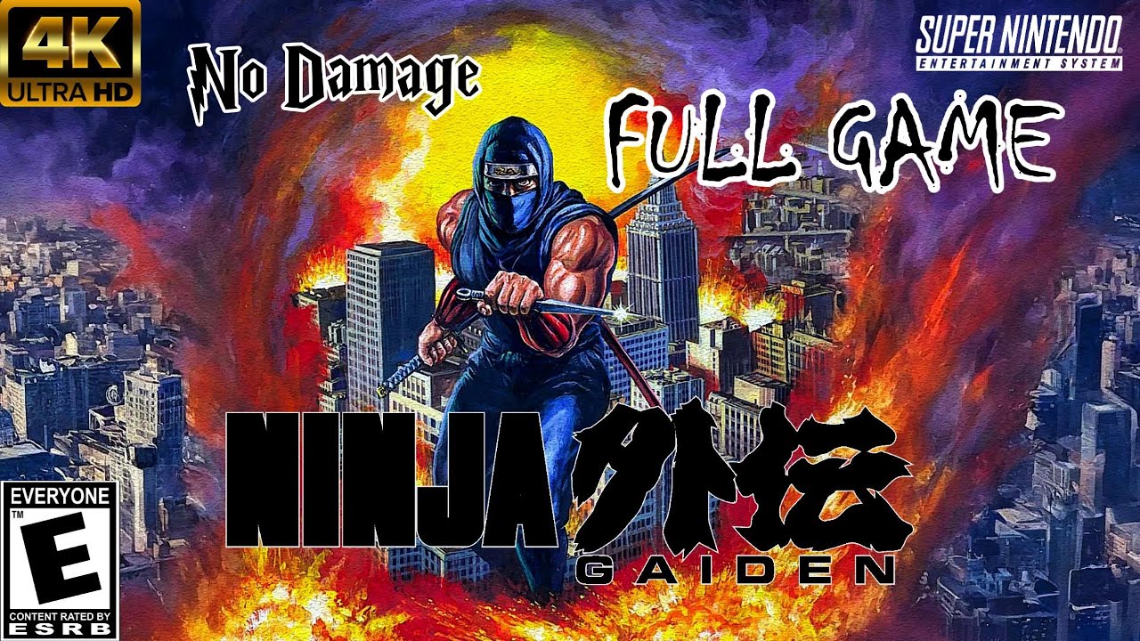 Ninja Gaiden (SNES) - Full Playthrough (No Damage, *1-hit by The Demon)