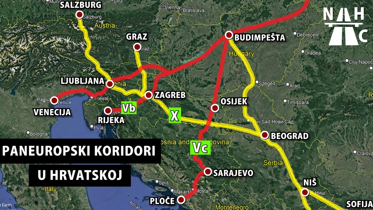 Pan-europski cestovni koridori koji prolaze kroz Hrvatsku
