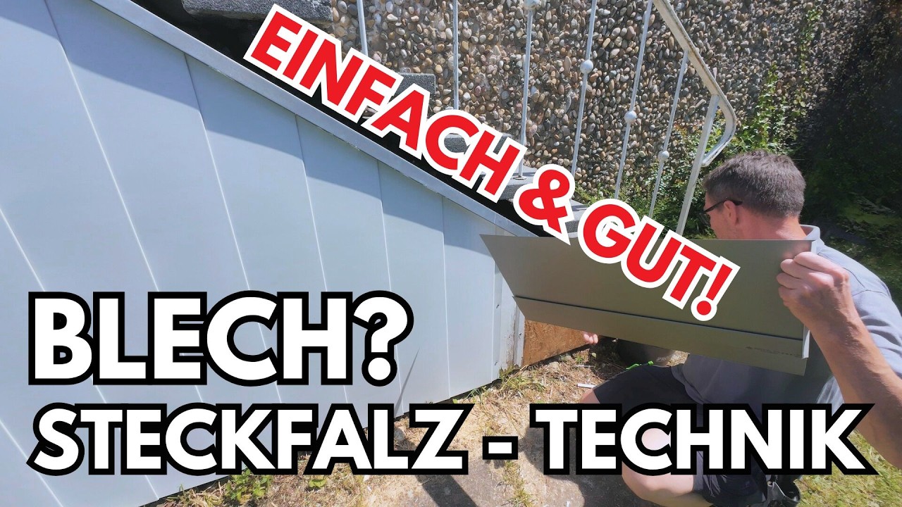 Blechbekleidung Steckfalztechnik als Fassade