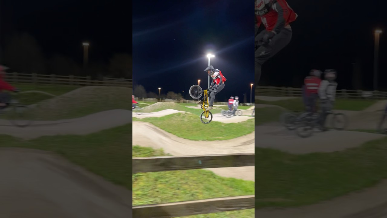 Bmx race Huge manual 💪🤯 #bmxrace #bmxracing #training #manual
