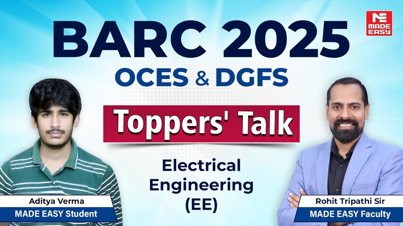 Toppers Talk | Aditya Verma | BARC 2025 Electrical (EE) | Strategy, Interview & Secrets Revealed