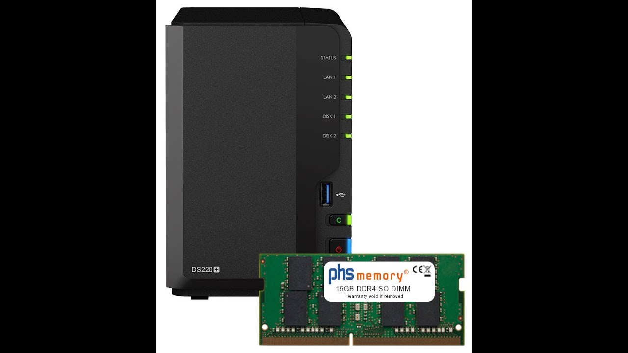 Synology DS220+ - RAM upgrade - Arbeitsspeicher auf 18GB erweitern - overRAMing