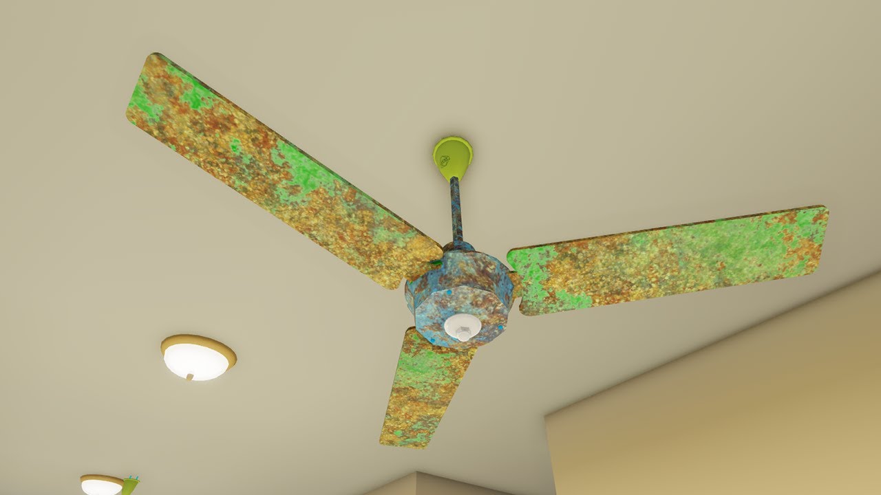 Rusty Wobbly Ceiling Fan Invention In House