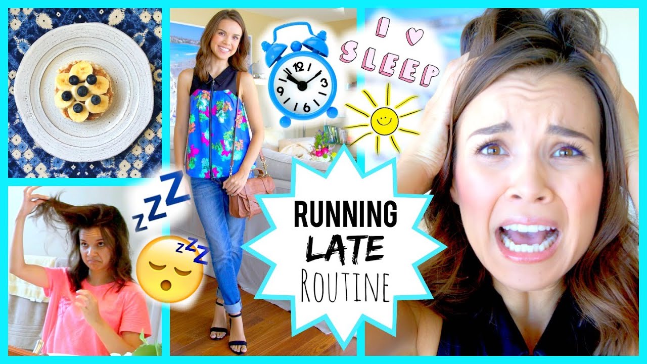 I Woke Up Late!! Quick Makeup, Hair, Outfit + Breakfast