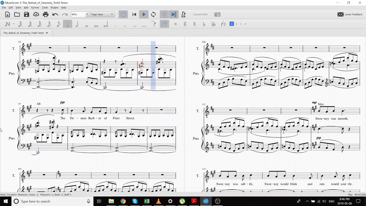 The Ballad of Sweeney Todd Tenor Guide
