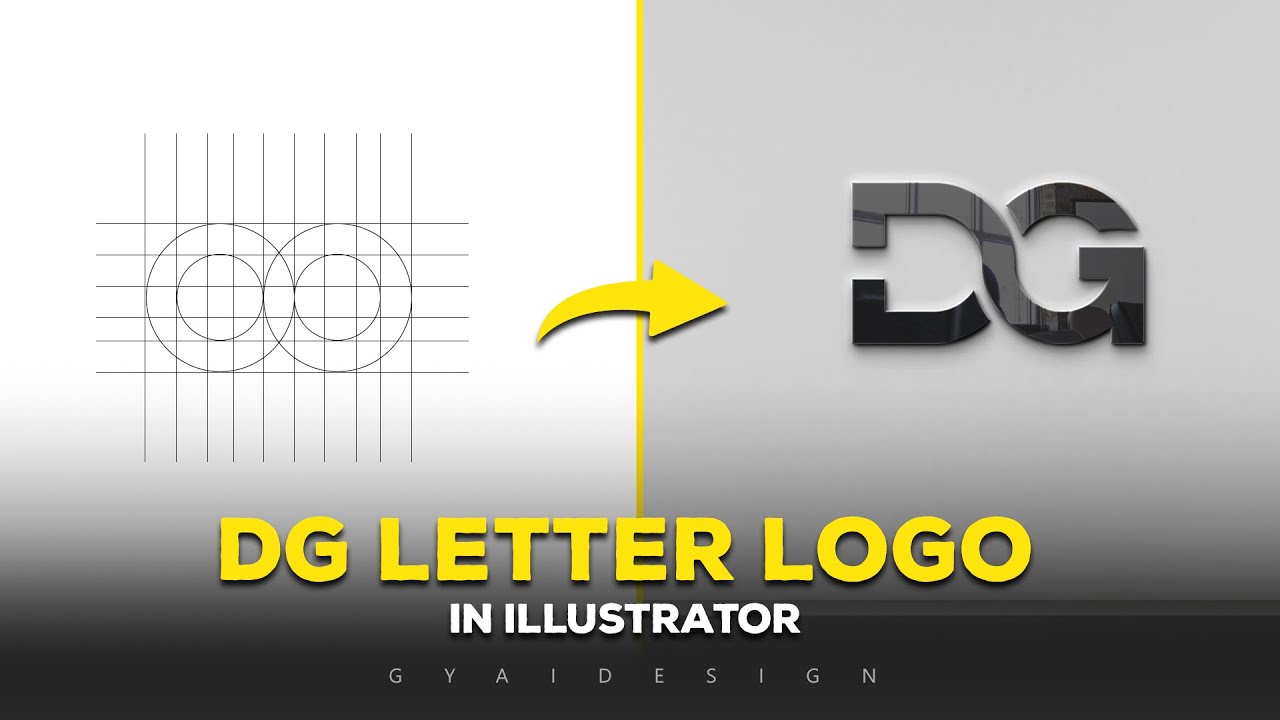 Illustrator tutorials - DG Letter Logo Design - Professional Letter logo design