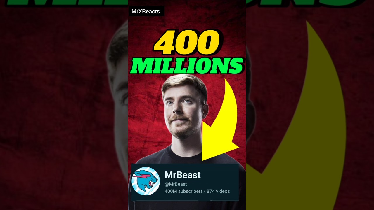 MrBeast Has Crossed 400 Millions Subscribers 😱🥹 #mrbeast #shorts