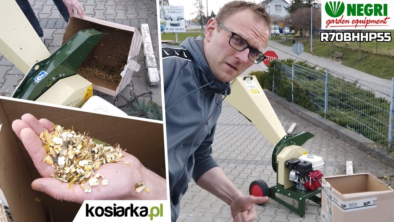NEGRI R70 BHHP55 - Mały Rozdrabniacz Spalinowy z Kalibratorem Zrębki