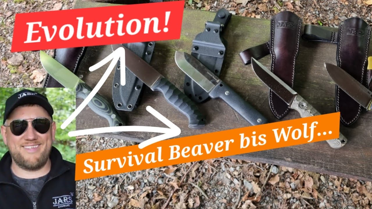 JARS Evolution von Survival Beaver bis Wolf. Irbis von Reini Rossmann VS Jäger Vergleich