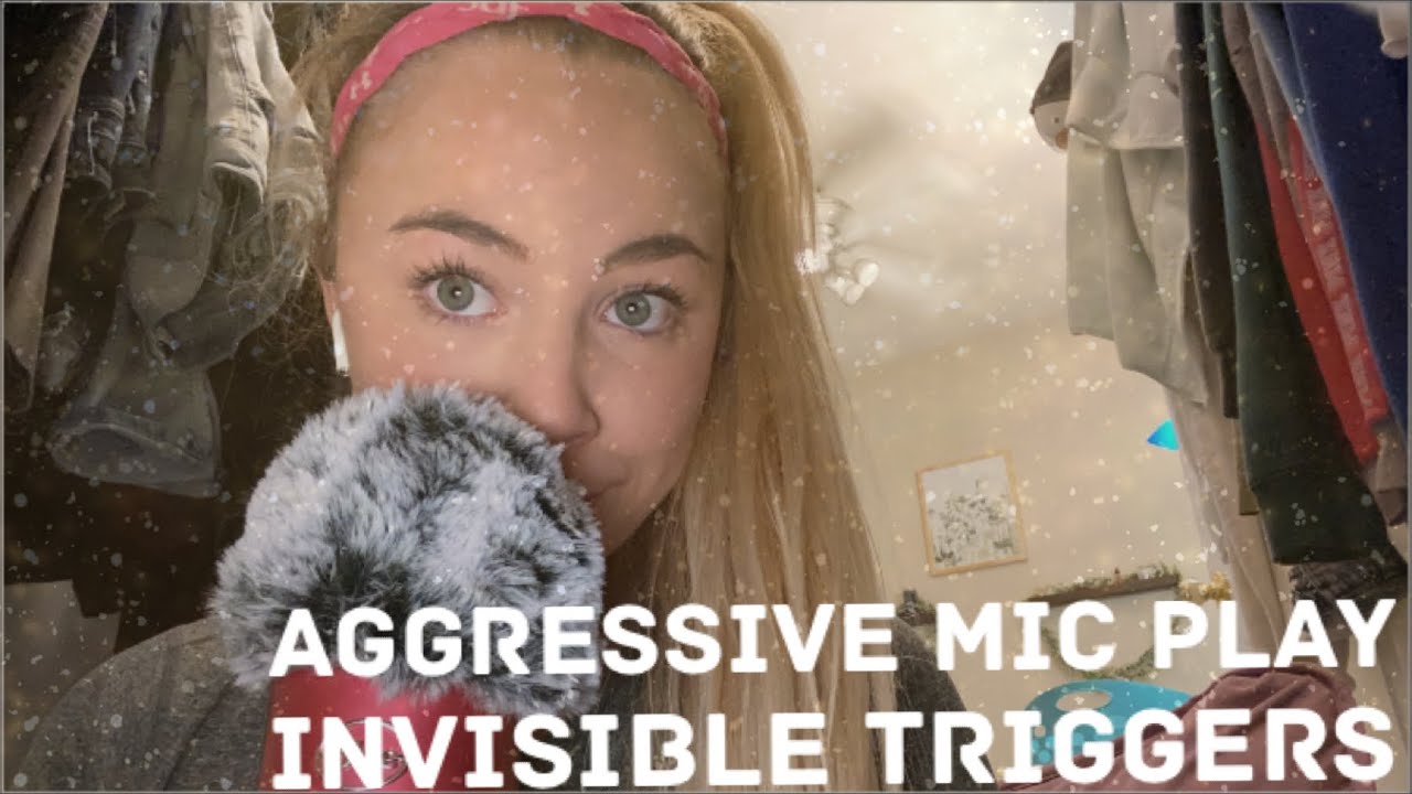 ASMR: Aggressive microphone scratching/tapping (Whispered)