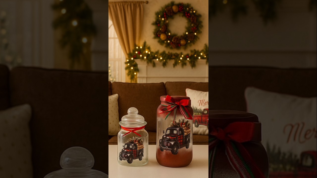Potes decorados pro Nata f&aacute;cil e r&aacute;pido .#artesanato #diydenatal #f&aacute;cil #r&aacute;pido #shorts #natal
