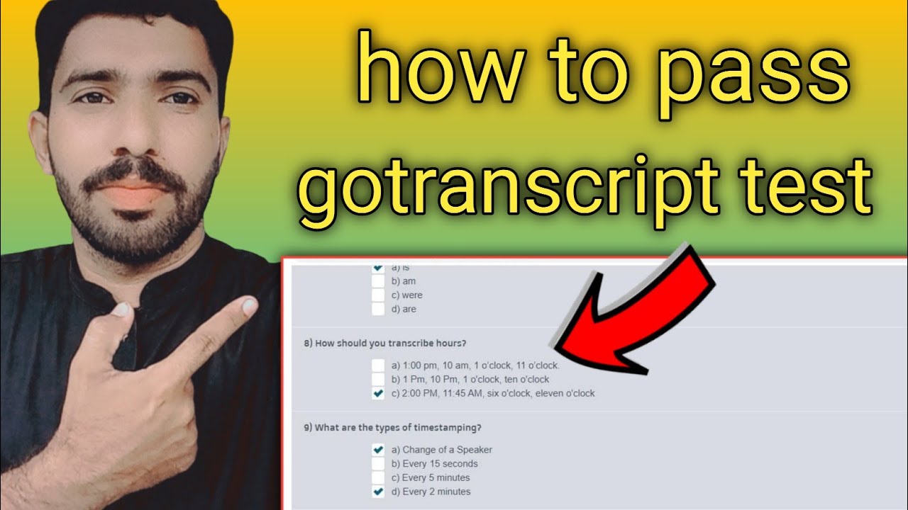 how to pass gotranscript test | gotranscript test answer | gotranscript Earn money