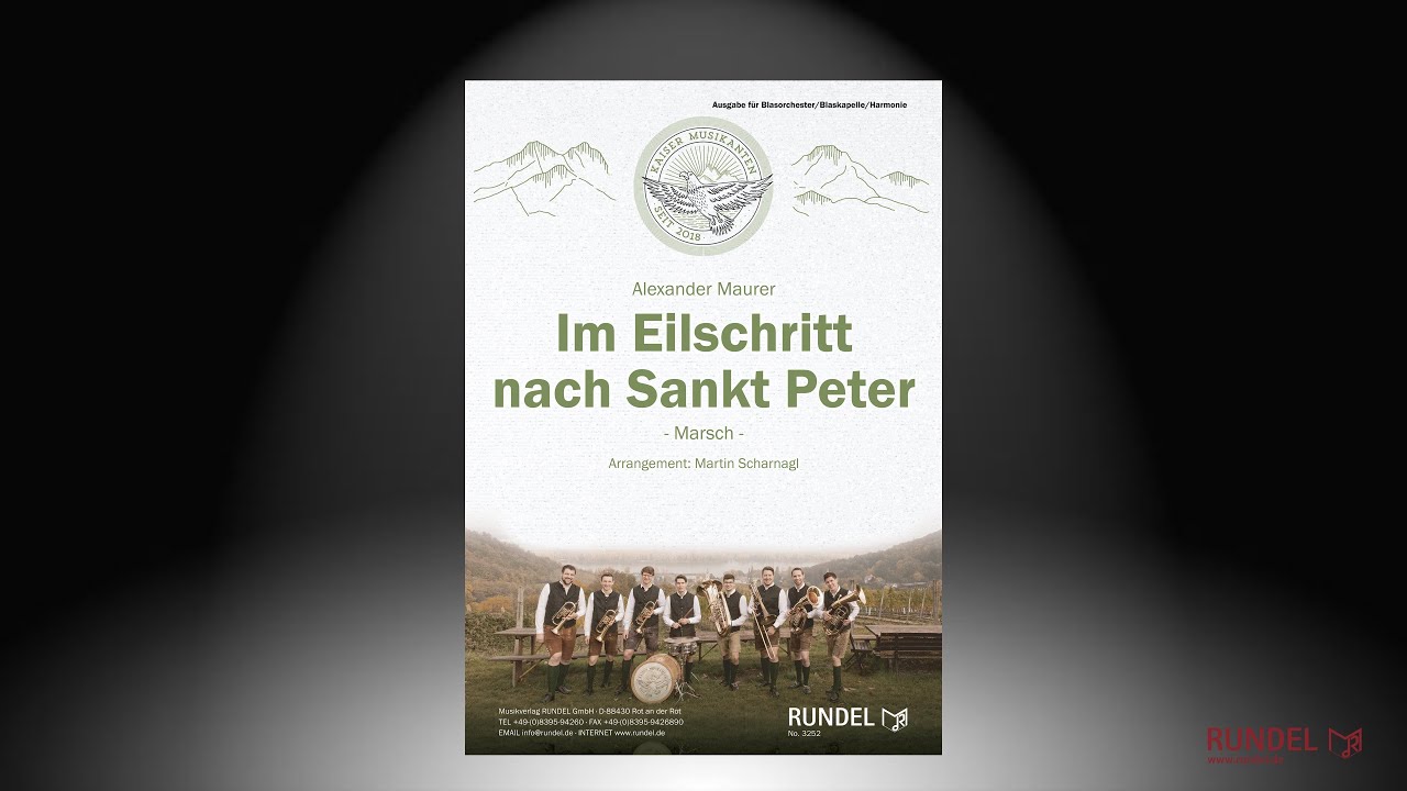 Im Eilschritt nach Sankt Peter | Alexander Maurer | Arrangement: Martin Scharnagl