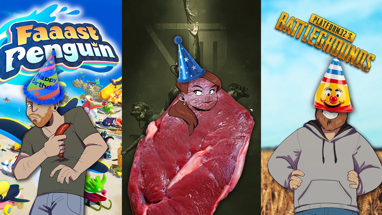 Let's Play Faaast Penguin & Outlast Trials & PUBG Customs - HAPPY BIRTHRAE FLESH STREAM!