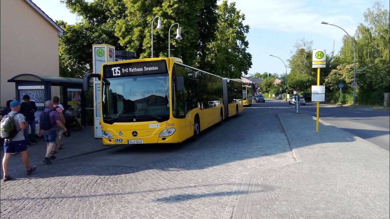 mitfahrt 135 von Alt-Kladow bis S+U-Rathaus Spandau in C2G GN20 5242 Komplette Linie