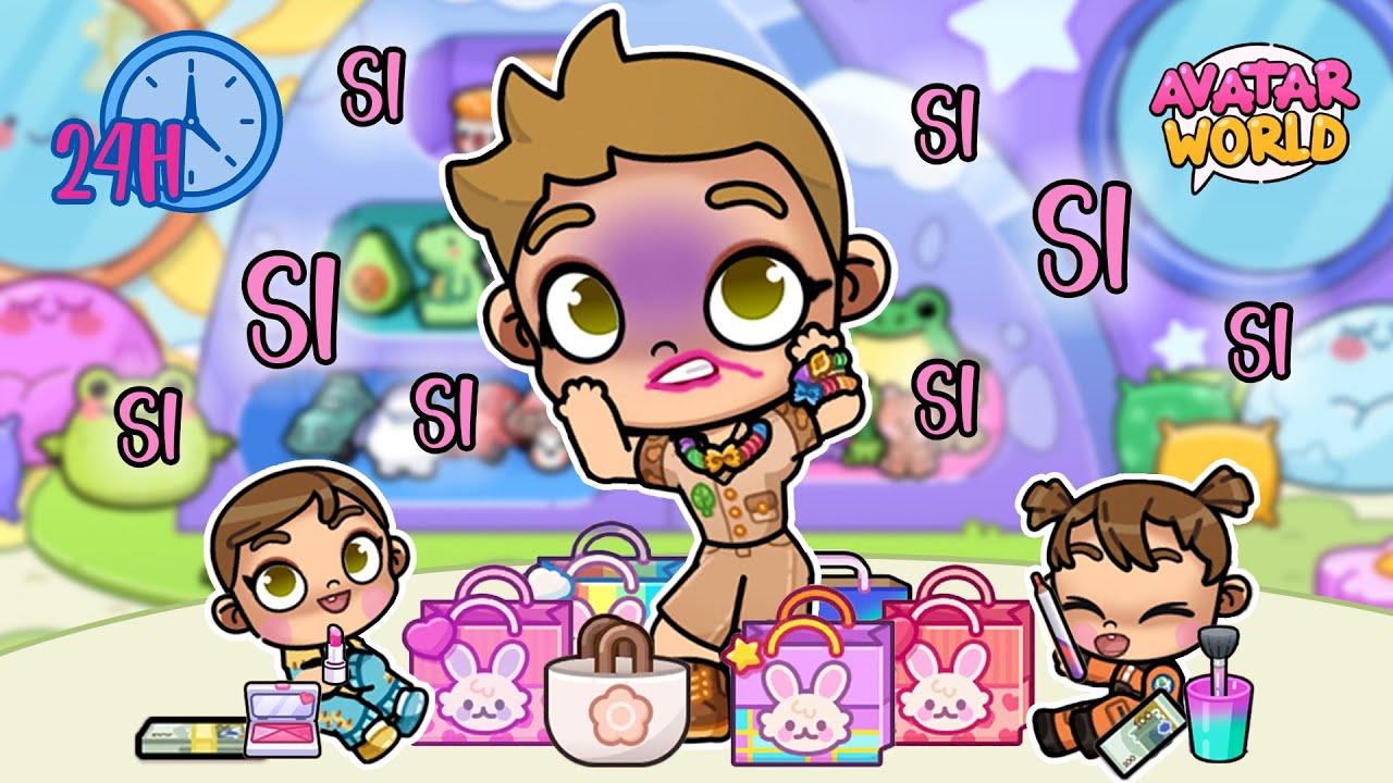 DIGO SI A TODO LO QUE PIDAN MIS HIJAS DURANTE 24H en Avatar World | Juanvi Gameplays