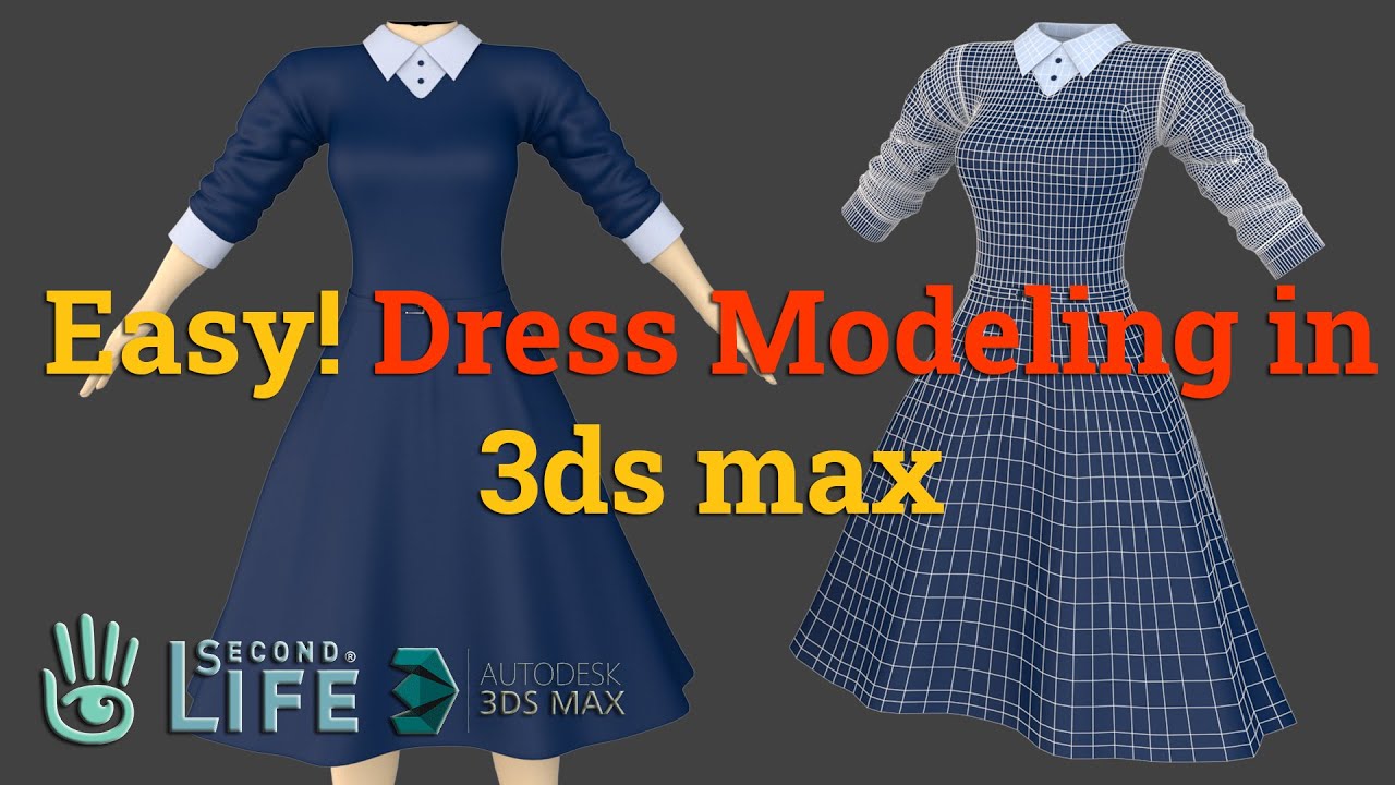 Easy Dress Modeling in 3dsmax without any plugins