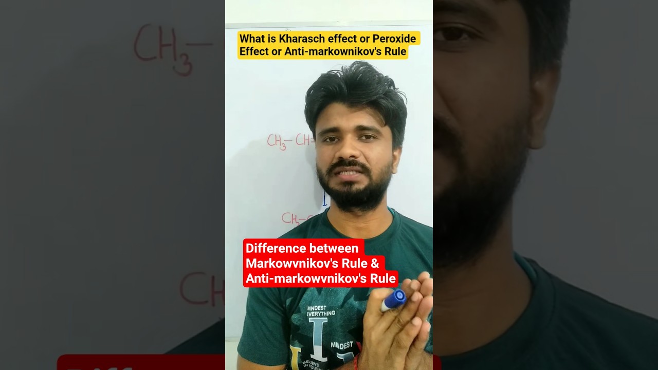 What is kharasch Effect or peroxide effect &  Anti-markowvnikov's Rule//
