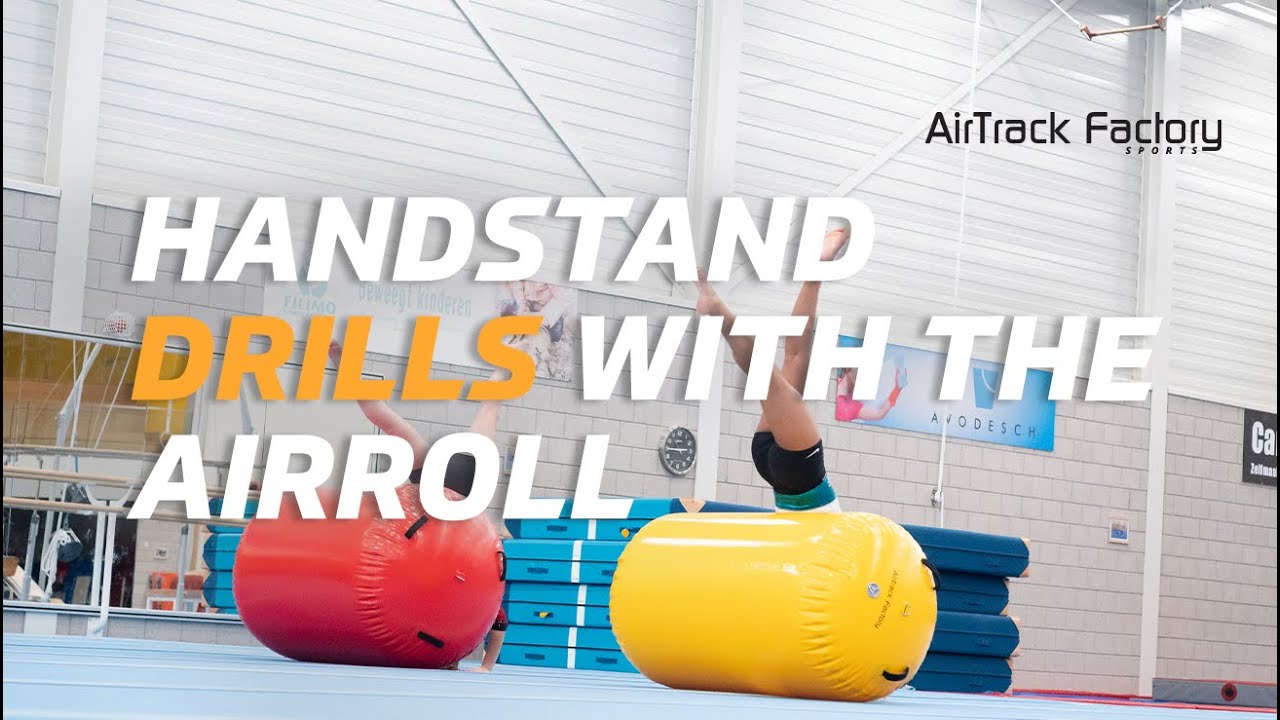 Handstand drills with the AirRoll | AirTrack Factory Academy - Gymnastics
