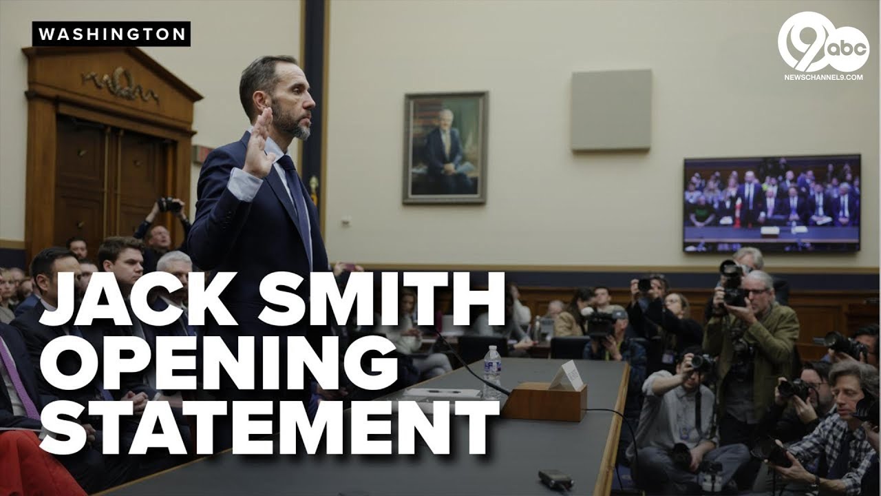 Former Special Counsel Jack Smith gives his opening statement during House testimony