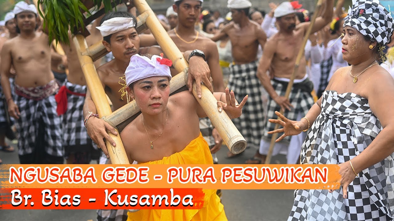 Kerauhan dan Menari saat Prosesi Pengrame Serangkaian Ngusaba Gede Pura Pesuwikan, Br. Bias-Kusamba