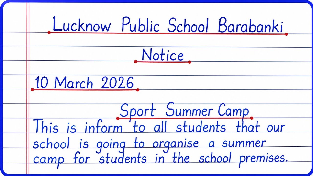 School college notice format / How to write notice /Notice kaise likhte hain 