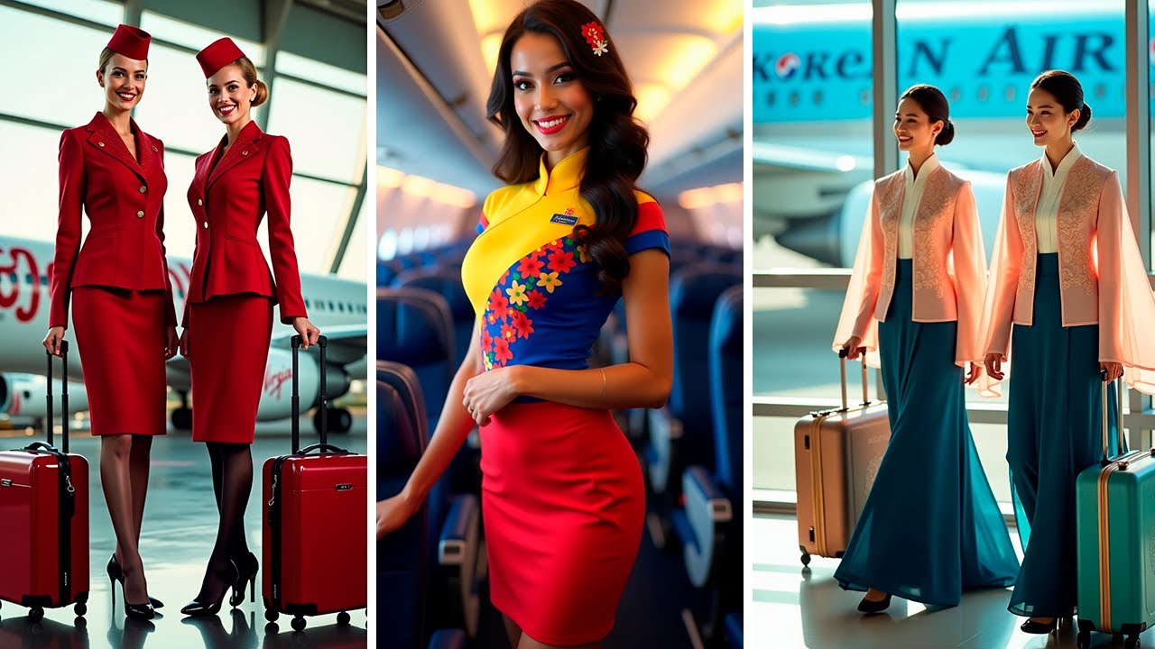 TOP MOST BEAUTIFUL CABIN CREW UNIFORM #ai #fashion #aiart