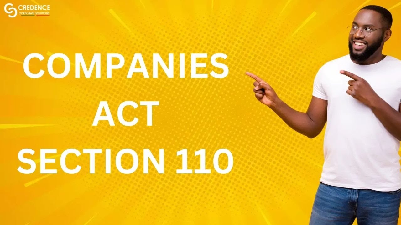 Companies Act 2013 CA Foundation Section 110 EXPLAINED!| #CompaniesActSection #TaxTips #Educational