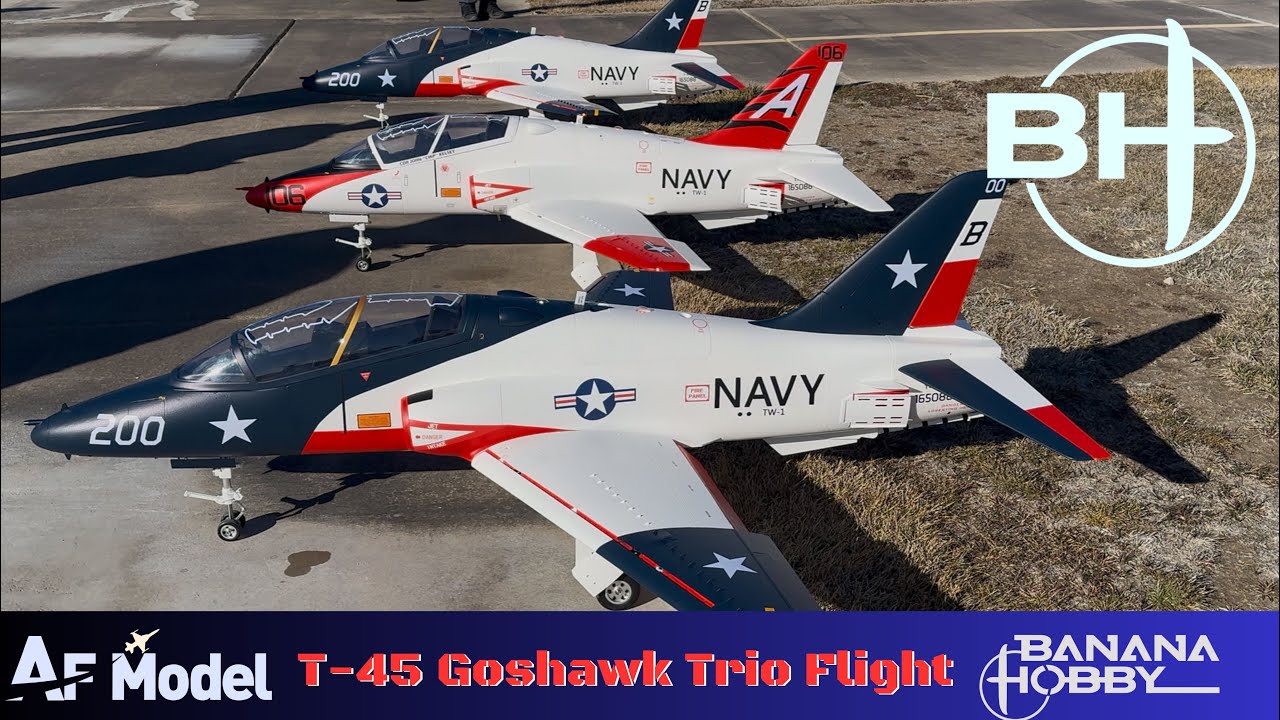 Trio of AF Model T-45’s  from Banana Hobby being Flown together at NURCAC field in Ogden Utah