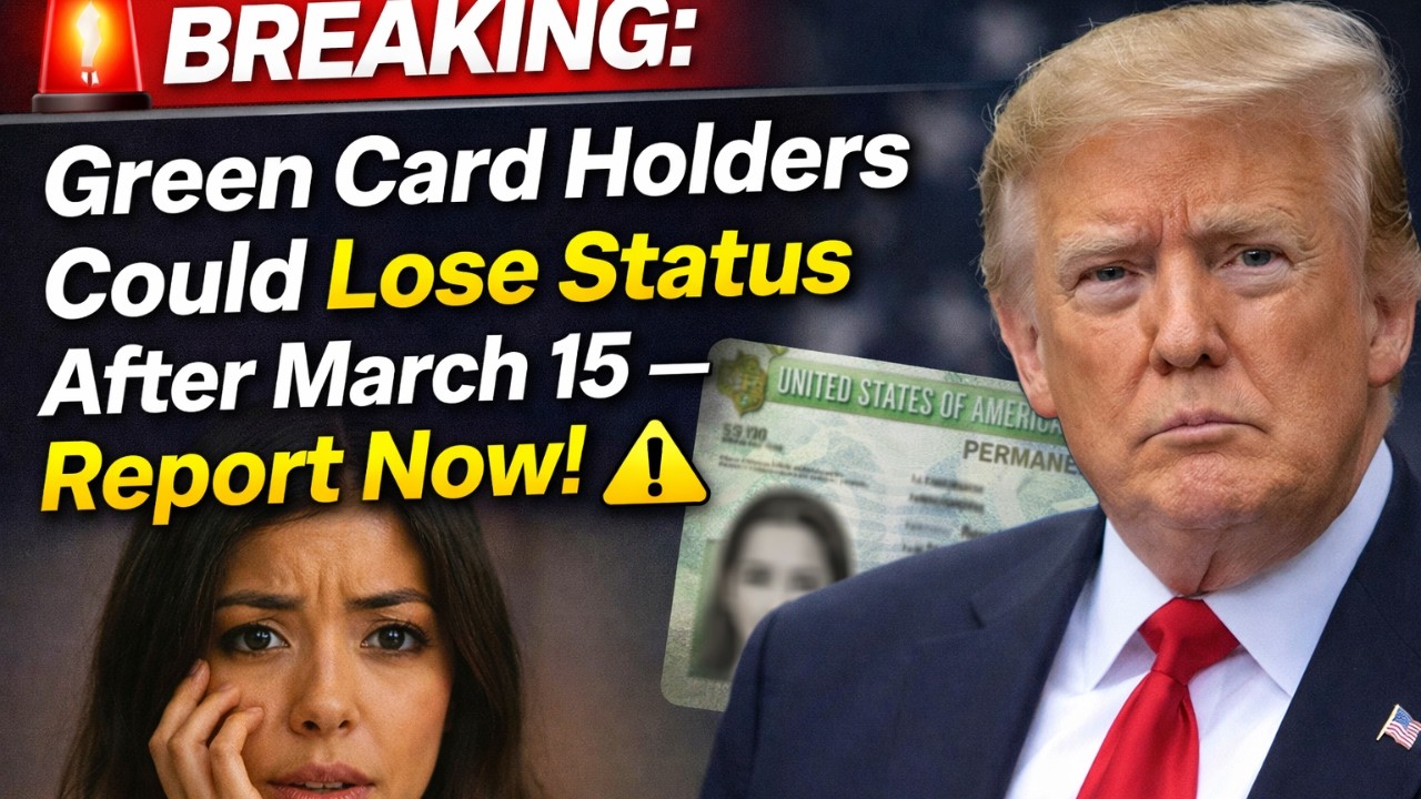 🚨 BREAKING: Green Card Holders Could Lose Status After March 15 — Report Now! ⚠️