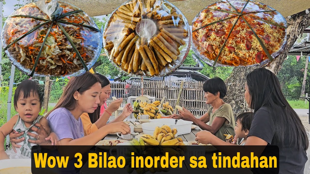 Biglaang order tatlong bilao spaghetti pancit at lumpia | Nagdilig kami ng gulay | Mindoro 