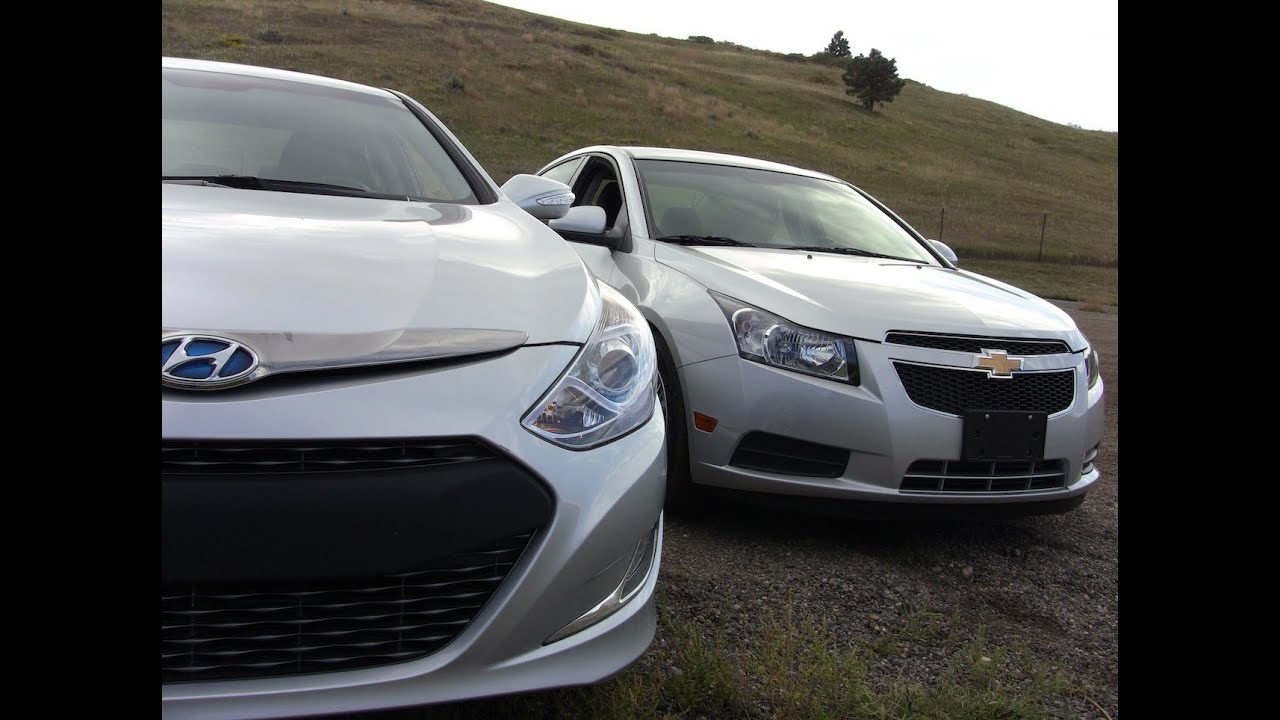 Hyundai Sonata Hybrid vs Chevy Cruze Eco Challenge Review
